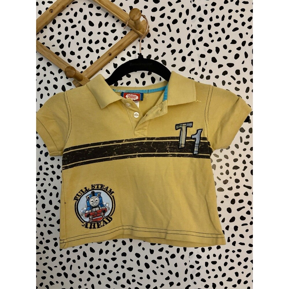 Vintage Thomas The Tank Engine Shirt Toddler 2T Short Sleeve White 90s USA